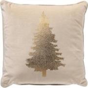 Geen merk TREE - Sierkussen 45x45 cm - Kerst - Whisper White - wit - D...