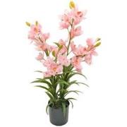 Cymbidium kunstplant 80 cm, roze