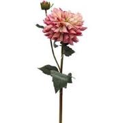 Kunstbloem dahlia 61 cm, lichtpaars