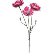 Kunstbloem anemone glamour fuchsia, 75 cm