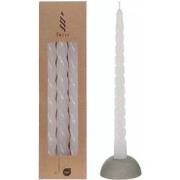 Twisted candles set 3 st, white