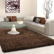 Tapijtenloods Basic Shaggy vloerkleed Bruin Hoogpolig- 160x230 CM