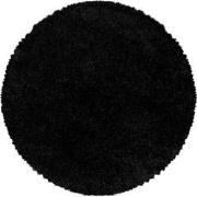 Tapijtenloods Monaco Soft Rond Shaggy Hoogpolig Vloerkleed Black- 120 ...