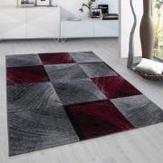 Plus Vloerkleed - Laagpolig Tapijt Woonkamer - Grijs / Rood- 200x290 C...