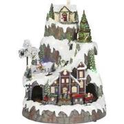 LuVille Kerstdorp Miniatuur Bergdorpje met Trein - H43 x Ø31 cm