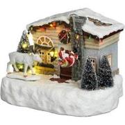 Raise santa battery operated l22,5xb16xh17,5cm