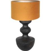 Anne Lighting tafellamp Lyons - zwart - hout - 40 cm - E27 fitting - 3...