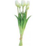 Bosje Tulpen Tulp Duchesse 47 cm creme kunstbloem