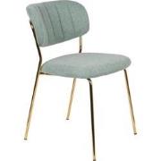 Housecraft Living Jolien Eetkamerstoelen Goud/ Lichtgroen - Set van 2