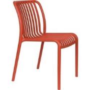 Housecraft Living Mante Tuinstoelen Kunststof Terra/ Rood - Set van 4