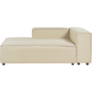 Beliani APRICA - Chaise longue-Beige-Linnen