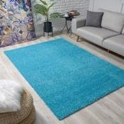 Tapijtenloods Loca Shaggy Vloerkleed Turquoise Hoogpolig- 200x290 CM