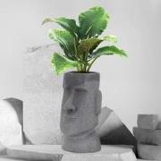 Plantenpot Paaseiland 26x23x43 cm Grijs Polyresin ML-Design