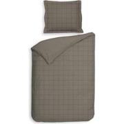 Heckett & Lane Dekbedovertrek Diamante Taupe Grey 140 x 200 220 cm + 1...