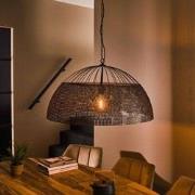 Hanglamp industrieel Armoor 3-lichts ovaal zwart bruin