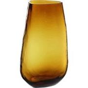 Decoratieve amber glazen vaas H31