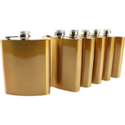 HIXA Heupfles - 6 Stuks - Flacon - Veldfles - RVS - Drinkfles - Platvi...