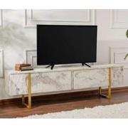 TV Meubel Marmer Melamine Gouden Frame Blitz 50x180x29,5 cm