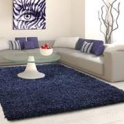 Tapijtenloods Basic Shaggy vloerkleed Donker Blauw Hoogpolig- 120x170 ...