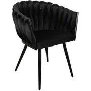 Pole to Pole  Wave chair  Velvet  Black