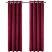 LW Collection LW Collection Gordijnen Rood Velvet Kant en klaar 240x14...