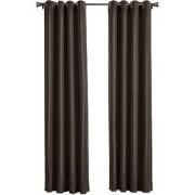 Larson - Luxe effen blackout gordijn - met ringen - 3m x 2.5m - Chocol...