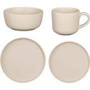 Mica Decorations Servies Ozzu - 28.5x28x32 cm - Aardewerk - Taupe