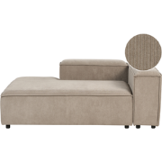 Beliani ARDAL - Chaise longue-Beige-Corduroy