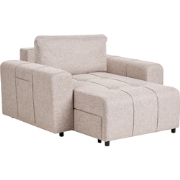 Beliani INNVIK - Chaise longue-Bruin-Polyester