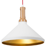 Beliani LIARD - Hanglamp-Wit-Aluminium