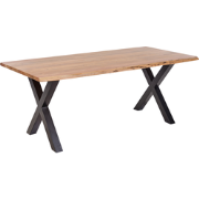 Beliani BROOKE - Eettafel-Lichte houtkleur-Acaciahout