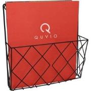 QUVIO Tijdschriften organizer wand - 25 x 26 cm - Metaal - Zwart