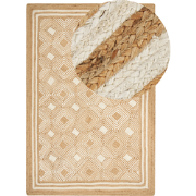 Beliani MENGEN - Gevlochten-Beige-Jute