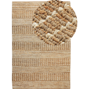 Beliani KAMBERLI - Laagpolig-Beige-Jute