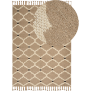 Beliani ORENCIK - Gevlochten-Beige-Jute