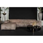 PTMD Animo Sofa Chaise Longue Arm Right Texarm Taupe