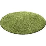 Tapijtenloods Basic Rond Shaggy vloerkleed Groen Hoogpolig- 120 CM RON...