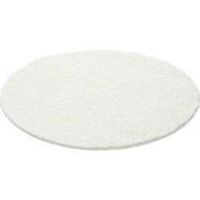 Tapijtenloods Basic Rond Shaggy vloerkleed Creme Hoogpolig- 120 CM RON...