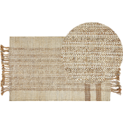 Beliani ORTAOBA - Gevlochten-Beige-Jute