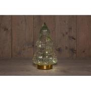 B.O.T. Tree Glass 15X28,5 cm Clear With Golden Base 10Led