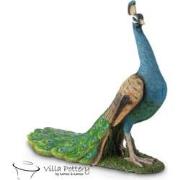 Villa Pottery  staande Pauw - Peacock - 44x17x40