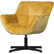 WOOOD Wibo Draaifauteuil - Chenille - Curry - 94x71x83