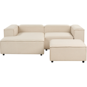 Beliani ARDAL - Modulaire Sofa-Beige-Polyester