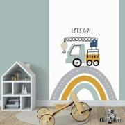 Behang Kinderkamer Cute Cars Let’s Go! 180x260cm