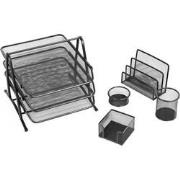 Decopatent® 5 Delige Bureau Organizer SET - Pennenbakje - Mesh metaal ...