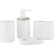 Decopatent® Badkamerset 4 Delig - Toilet accessoires Set - Kunsstof - ...