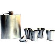 Decopatent® RVS Heupfles - 7 Delige Gift Set - Platvink - Zakflacon - ...