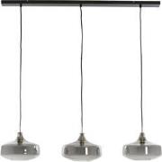 Light&living Hanglamp 3L 120x30x21 cm SOLNA antiek brons+smoke glas