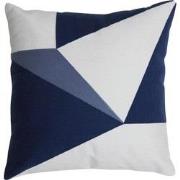 Light&living Kussen 45x45 cm REJAS blauw+wit