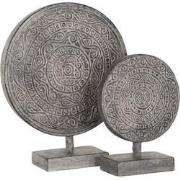 MUST Living Decorative Circle on stand Old White, set of 2,26x19x9 cm ...